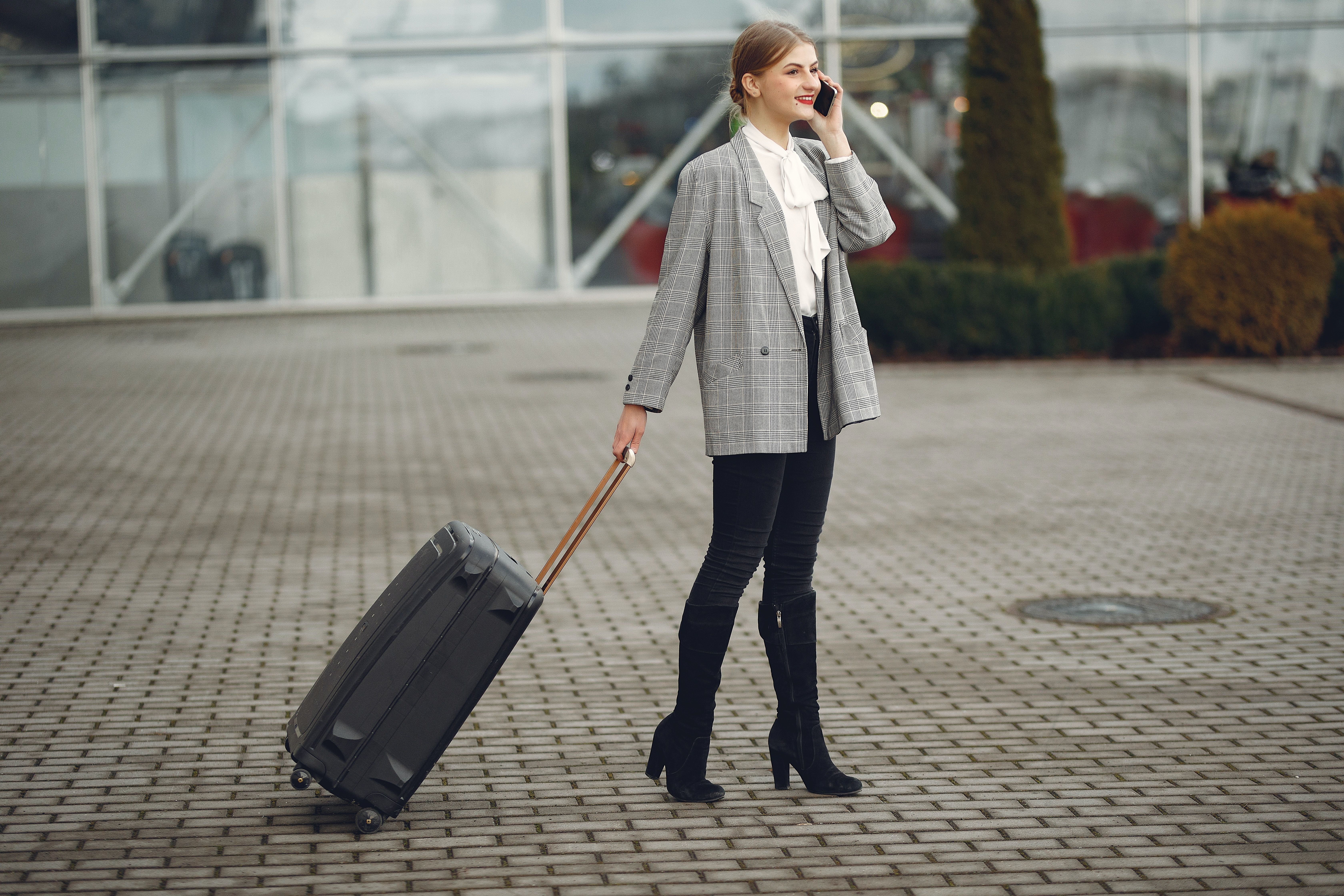 woman with luggage