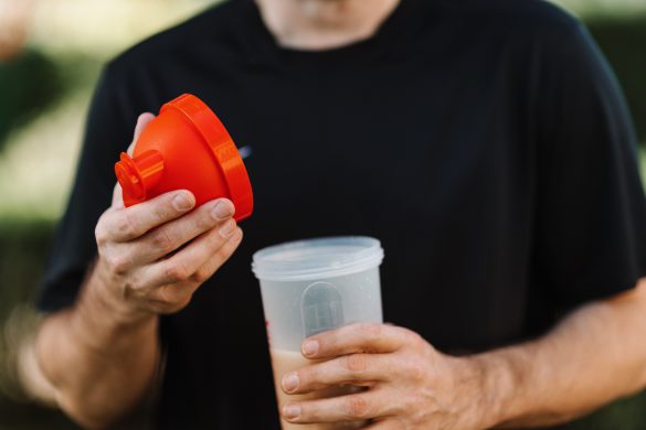 Man with Shaker Bottle